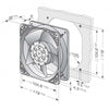 Motoventilatore 120X120x38 19W 2650Rpm, Monta Cavo Ebm106bc0046 Stufe a Pellet EBM4650N