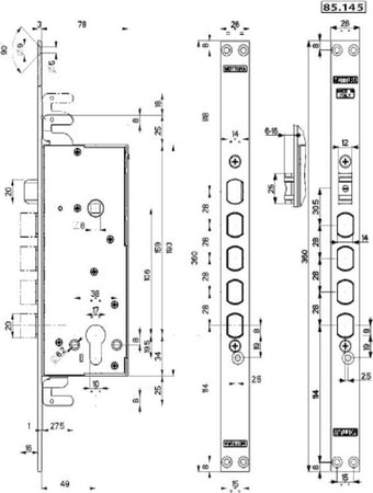 MOTTURA---SERRATURA-AD-INFILARE-TRIPLICE-PER-CILINDRO-CON-MEZZO-GIRO---SINISTRA