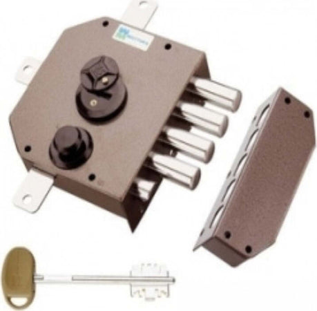 MOTTURA---SERRATURA-BLINDATA-QUINTUPLA-CON-MEZZO-GIRO-3CH.60---SENZA-ATE-E-SENZA-DEVIATORE---VERNICIATA---SINISTRA