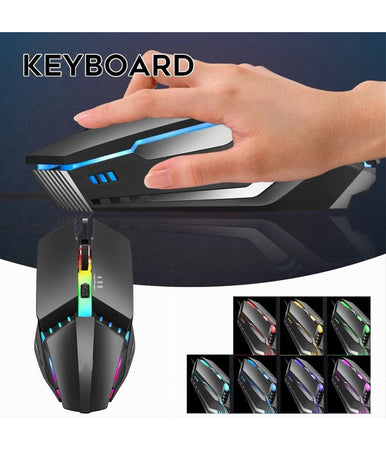Mouse Da Gioco Cablato Ergonomico 800/1200/1600 Dpi Con Retroilluminazione Dja88