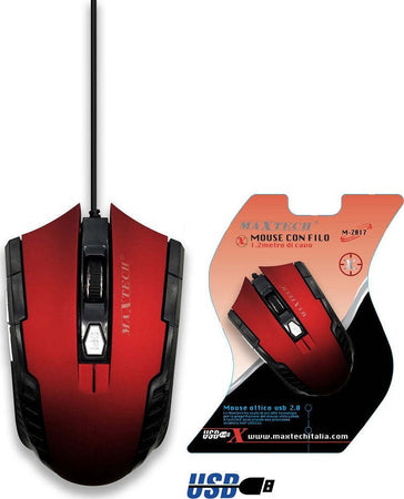 Mouse Gaming Con Cavo Usb Ottico Mini Con Filo Per Computer Pc Da Gioco Maxtech M-z017 Informatica e Videogiochi > Accessori PC > Mouse e Tastiere PC Trade Shop italia - Napoli, Commerciovirtuoso.it