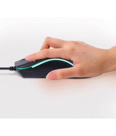 Mouse Gaming Con Filo Leggero Luci A Led Multicolor Effetto Traforato Per Pc