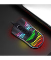 Mouse Gaming Con Filo Leggero Luci A Led Multicolor Effetto Traforato Per Pc
