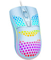 Mouse Gaming Con Filo Leggero Luci A Led Multicolor Effetto Traforato Per Pc