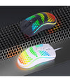 Mouse Gaming Con Filo Leggero Luci A Led Multicolor Effetto Traforato Per Pc