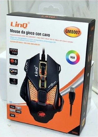 Mouse Gaming Da Gioco Con Filo Usb 2.0 Dpi Regolabile 4000 Dpi Luci Rgb Gm8007 Elettronica/Informatica/Accessori/Tastiere Mouse e periferiche di input/Mouse Trade Shop italia - Napoli, Commerciovirtuoso.it