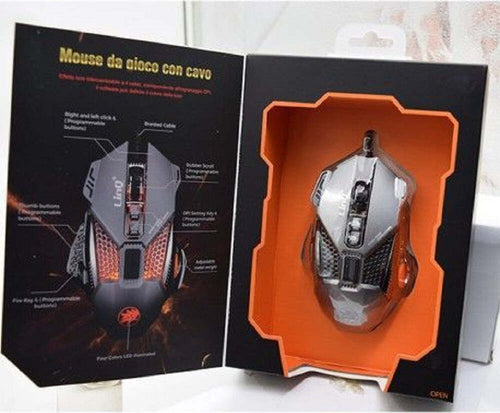 Mouse Gaming Da Gioco Con Filo Usb 2.0 Dpi Regolabile 4000dpi Rgb Computer Gm8009 Elettronica/Informatica/Accessori/Tastiere Mouse e periferiche di input/Mouse Trade Shop italia - Napoli, Commerciovirtuoso.it