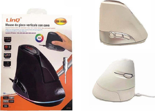 Mouse Gaming Da Gioco Verticale Con Cavo Usb Luce Rgb 6400dpi Computer Pc Gm-8088 Elettronica/Informatica/Accessori/Tastiere Mouse e periferiche di input/Mouse Trade Shop italia - Napoli, Commerciovirtuoso.it