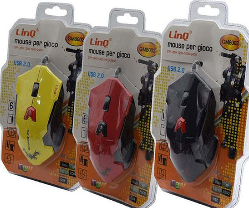 Mouse Ottico Gaming Gioco Wired Con Filo Usb 2.0 Dpi Regolabile 800/2400 Gm8002 Elettronica/Informatica/Accessori/Tastiere Mouse e periferiche di input/Mouse Trade Shop italia - Napoli, Commerciovirtuoso.it