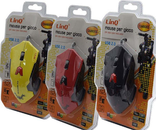 Mouse Ottico Gaming Gioco Wired Con Filo Usb 2.0 Dpi Regolabile 800/2400 Gm8002 Elettronica/Informatica/Accessori/Tastiere Mouse e periferiche di input/Mouse Trade Shop italia - Napoli, Commerciovirtuoso.it