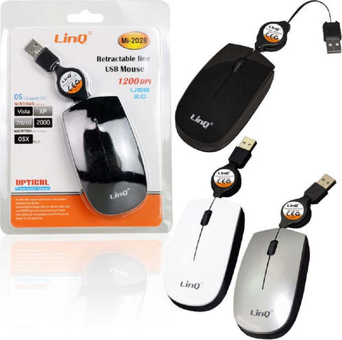 Mouse Ottico Rotellina Filo Cavo Usb 2.0 Retrattile Sensore 1200dpi Pc Mi-2028 Elettronica/Informatica/Accessori/Tastiere Mouse e periferiche di input/Mouse Trade Shop italia - Napoli, Commerciovirtuoso.it