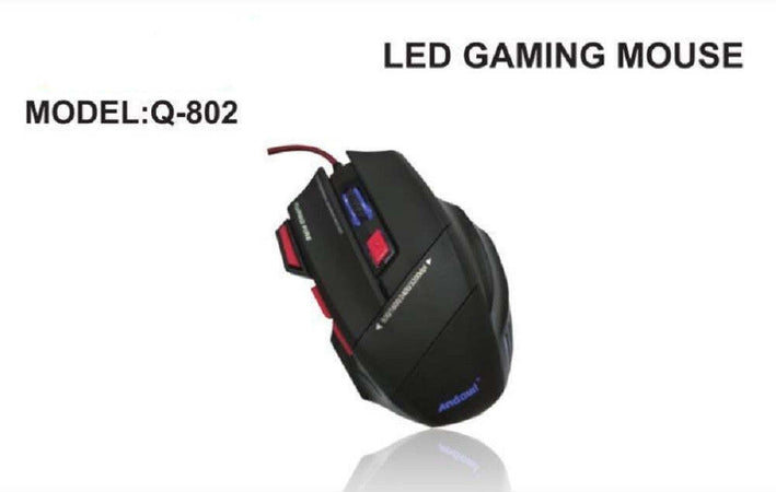Mouse Professionale Gaming 3200 Dpi 7 Tasti Usb Ottico Laptop Videogiochi Q-802 Elettronica/Informatica/Accessori/Tastiere Mouse e periferiche di input/Mouse Trade Shop italia - Napoli, Commerciovirtuoso.it