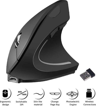 Mouse Verticale Wireless 2.4ghz Ergonomico Con 7 Luci Led Rgb Senza Fili W9002 Elettronica/Informatica/Accessori/Tastiere Mouse e periferiche di input/Mouse Trade Shop italia - Napoli, Commerciovirtuoso.it
