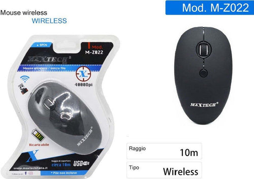 Mouse Wireless Senza Filo 4000dpi Ricaricabile 10mt Raggio Portata Per Pc M-z022 Informatica e Videogiochi > Accessori PC > Mouse e Tastiere PC Trade Shop italia - Napoli, Commerciovirtuoso.it