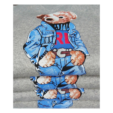 Polo Ralph Lauren Felpa Uomo Polo Bear Senza Cappuccio Felpa Orsetto Girocollo Tinta Unita