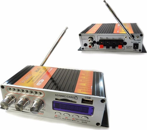 MPLIFICATORE AUDIO AUX USB MP3 CASA AUTO 2 CANALI STEREO 55W BLUETOOTH 3188 BT  Trade Shop italia - Napoli, Commerciovirtuoso.it