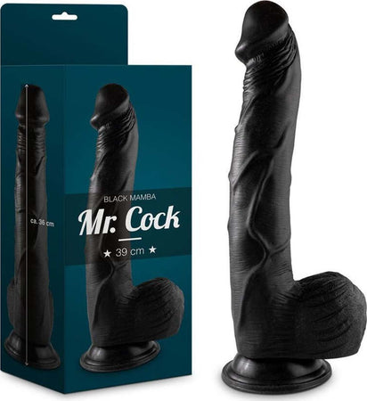 Mr. Cock Black Mamba 39 Cm Black Fallo Realistico Gigante Nero Con Ventosa  Dildo Realistico Nero - commercioVirtuoso.it