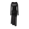 Pinko vestiti casual donna pinko - brucomela abito patch pizzi - nero da donna