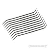 Set lime spatole ad ago punta per intagli precisi pulizia zone piccole Silverline 10pz Silverline