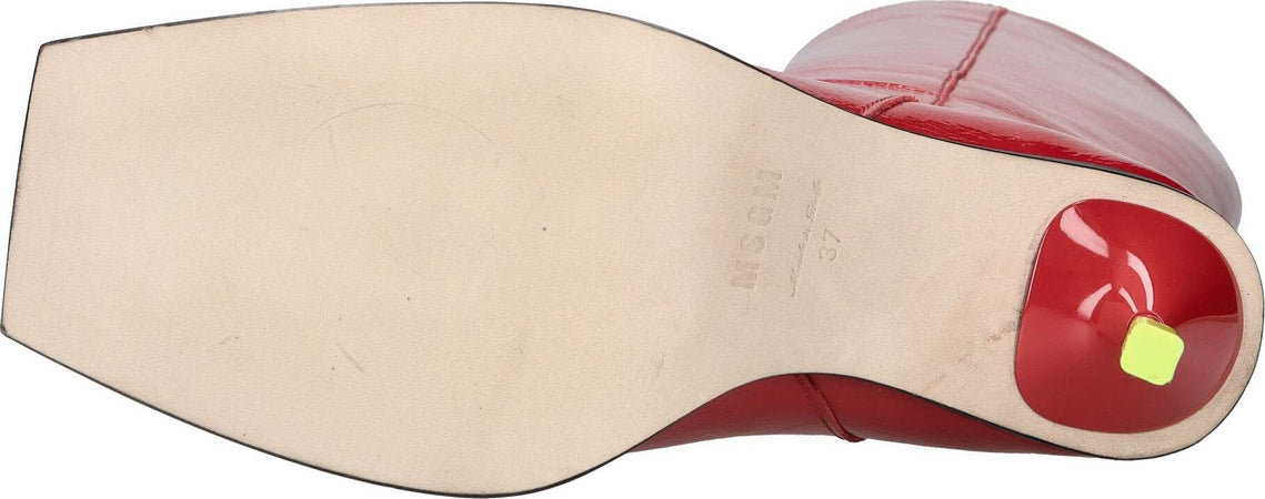 MSGM-Stivali-Rosso-da-donna
