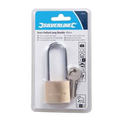 Lucchetto in ottone a gambo lungo silverline Eternal Brico