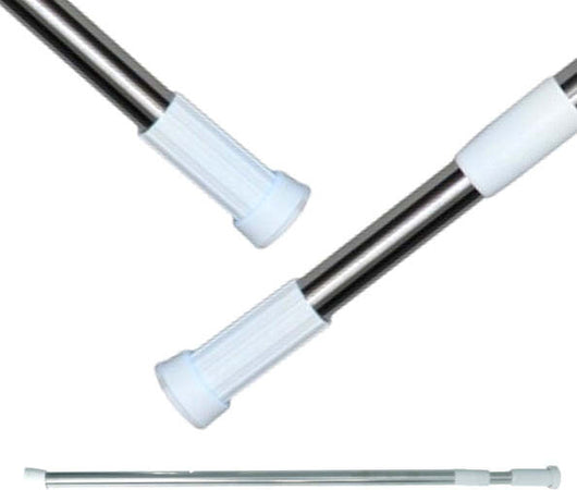 MSV Rod bar per tenda doccia o vasca allungabile senza forare 140-260cm Acciaio inossidabile
