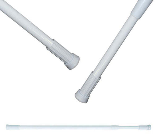 MSV Rod bar per tenda doccia o vasca allungabile senza foratura in Alu 140-260cm Bianco