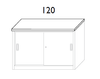 Top in nobilitato per sopralzo L120x60x2h
