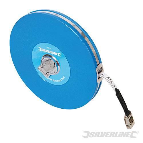 Rotella misurazione nastro metrico in fibra di vetro 10m 30m 50m Silverline Silverline