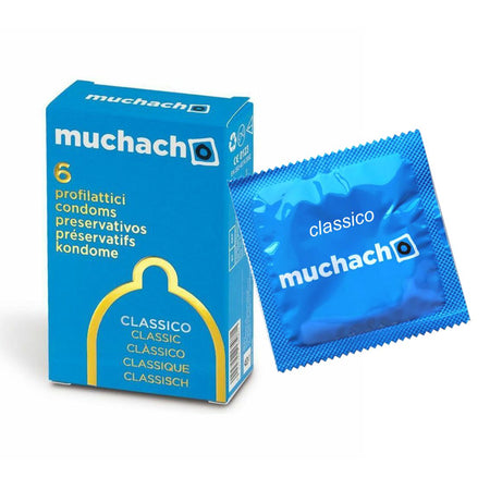 MUCHACHO CLASSICO PROFILATTICI PRESERVATIVI TRASPARENTI MISURA NORMALE SENZA AROMA 6x4