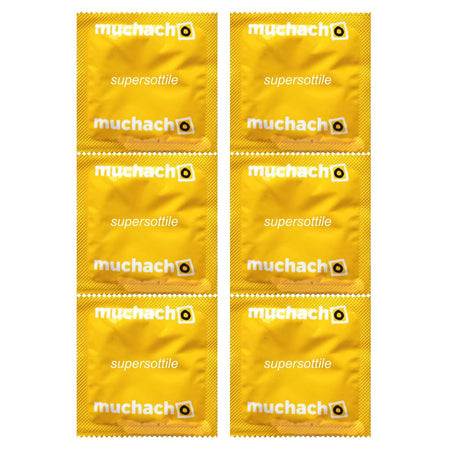 MUCHACHO SUPERSOTTILE PROFILATTICI PRESERVATIVI TRASPARENTI SOTTILI SENZA AROMA 6x4