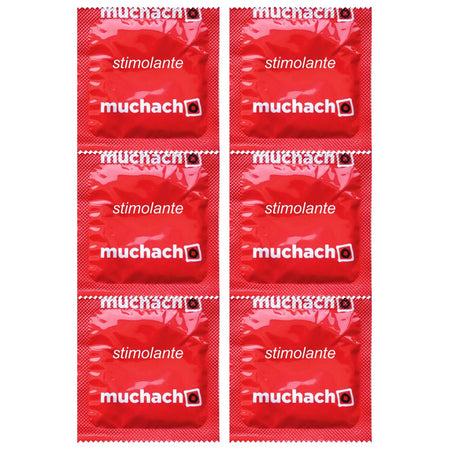 MUCHACHO STIMOLANTE PROFILATTICI PRESERVATIVI TRASPARENTI CON RILIEVI SENZA AROMA 6x4