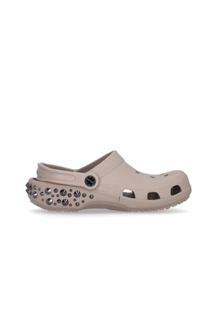 CROCS Mule Donna W Classic Studded Clog Taupe da donna