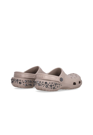 CROCS Mule Donna W Classic Studded Clog Taupe da donna