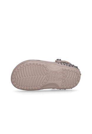 CROCS Mule Donna W Classic Studded Clog Taupe da donna