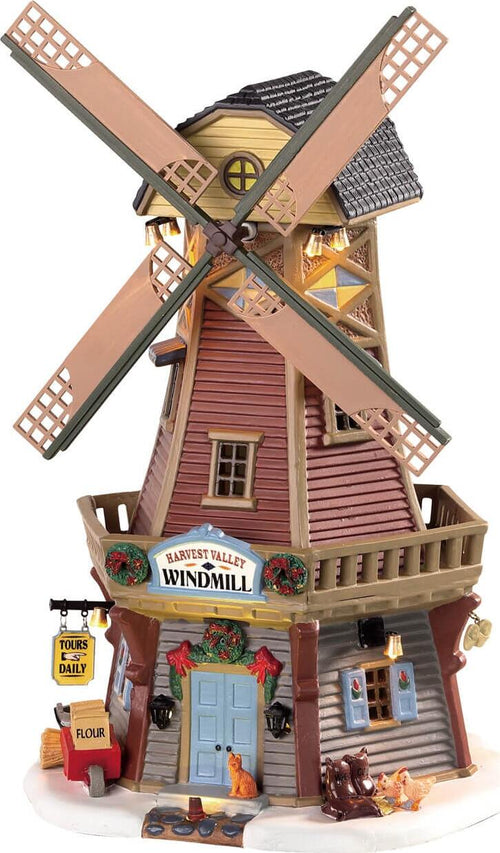 Mulino a vento della valle del raccolto edificio in porcellana per villaggio di Natale Casa e cucina/Decorazioni per interni/Addobbi e decorazioni per ricorrenze/Decorazioni natalizie/Oggettistica MagiediNatale.it - Altamura, Commerciovirtuoso.it