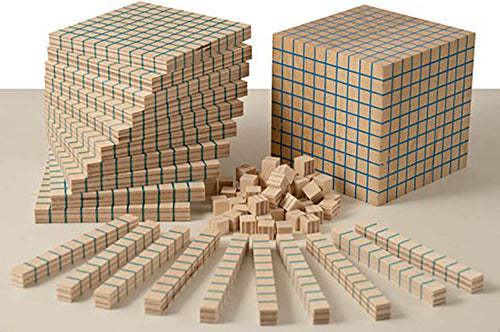 Multibase Base 10 - 121 Pz. in Scatola Di Cartone Gioco Di Calcolo per Bambini Dida