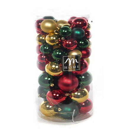 Confezione palline natalizie in plastica per albero di Natale dimensioni assortite