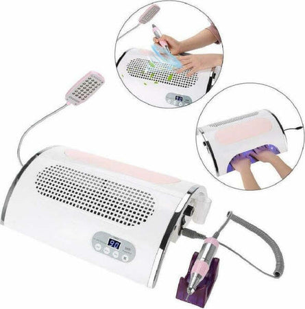 Multifunzione-Aspiratore-Fresa-Lampada-Manicure-Pedicure-Unghie-Estetista