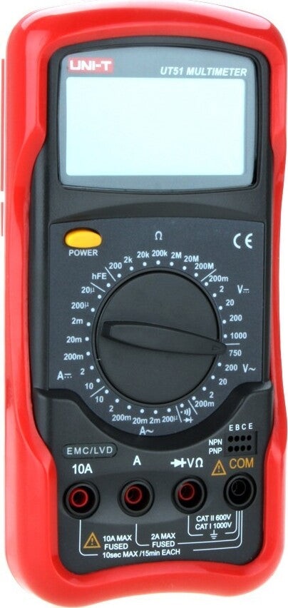 MULTIMETRO DIGITALE TESTER PROFESSIONALE VOLT AMPERE OHM MISURA PUNTALI UT-51 Fai da te/Materiale elettrico/Attrezzi e tester/Multimetri Trade Shop italia - Napoli, Commerciovirtuoso.it