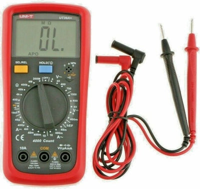 Multimetro-Tester-Digitale-Professionale-Volt-Ampere-Farad-Puntali-Ut39a+