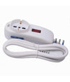 Multipresa 1 Uscite Universali+2 Bipasso 10/16a Spina 10a Cavo 1.5mt Bianco 80187n