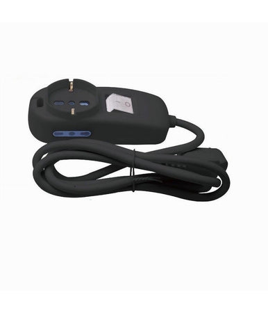 Multipresa 1 Uscite Universali+2 Bipasso 10/16a Spina 16a Cavo 1.5mt Nera 80336n