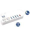 Multipresa 2 Prese Universali + 4 Bipasso 10/16a Spina 10a Cavo 1.5 Metri 80084