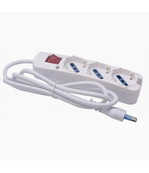 Multipresa 3 Uscite Universali Interruttore Luminoso Spina 16a Cavo 1.5mt 80178n