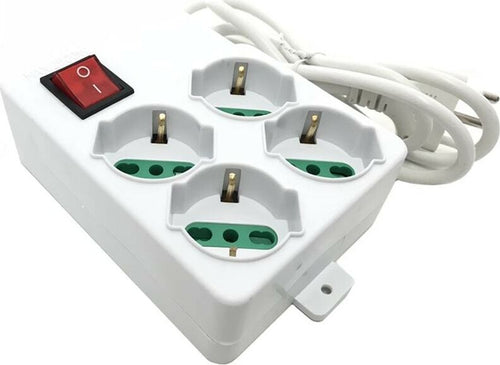 Multipresa-4-Posti-Spina-Schuko-Presa-On-Off-Scarpetta-Cavo-Prolunga-1,4-Mt-Gloriashoponline