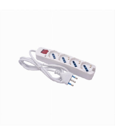 Multipresa 4 Uscite Universali Con Interruttore Luminoso Spina 16a Cavo 3mt 80190n