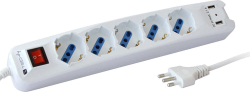 Multipresa-5-Posti-Italiana-Bipasso-con-2-Prese-USB-Techly