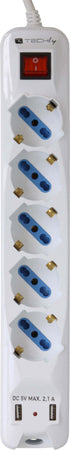 Multipresa-5-Posti-Italiana-Bipasso-con-2-Prese-USB-Techly