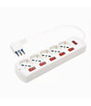 Multipresa 5 Uscite Universali Schuko + 5 Interruttori Spina 10a Cavo 1.5mt 80705